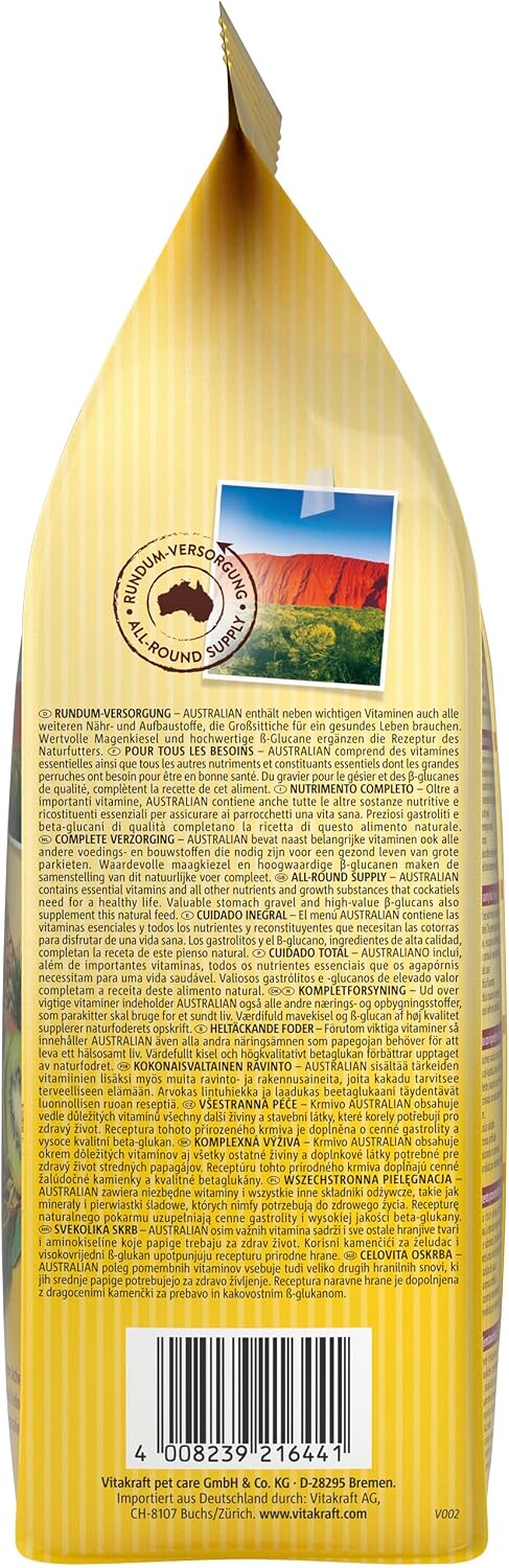 Vitakraft African Futter für Kleinpapageien 5 x 750 g zuckerfrei