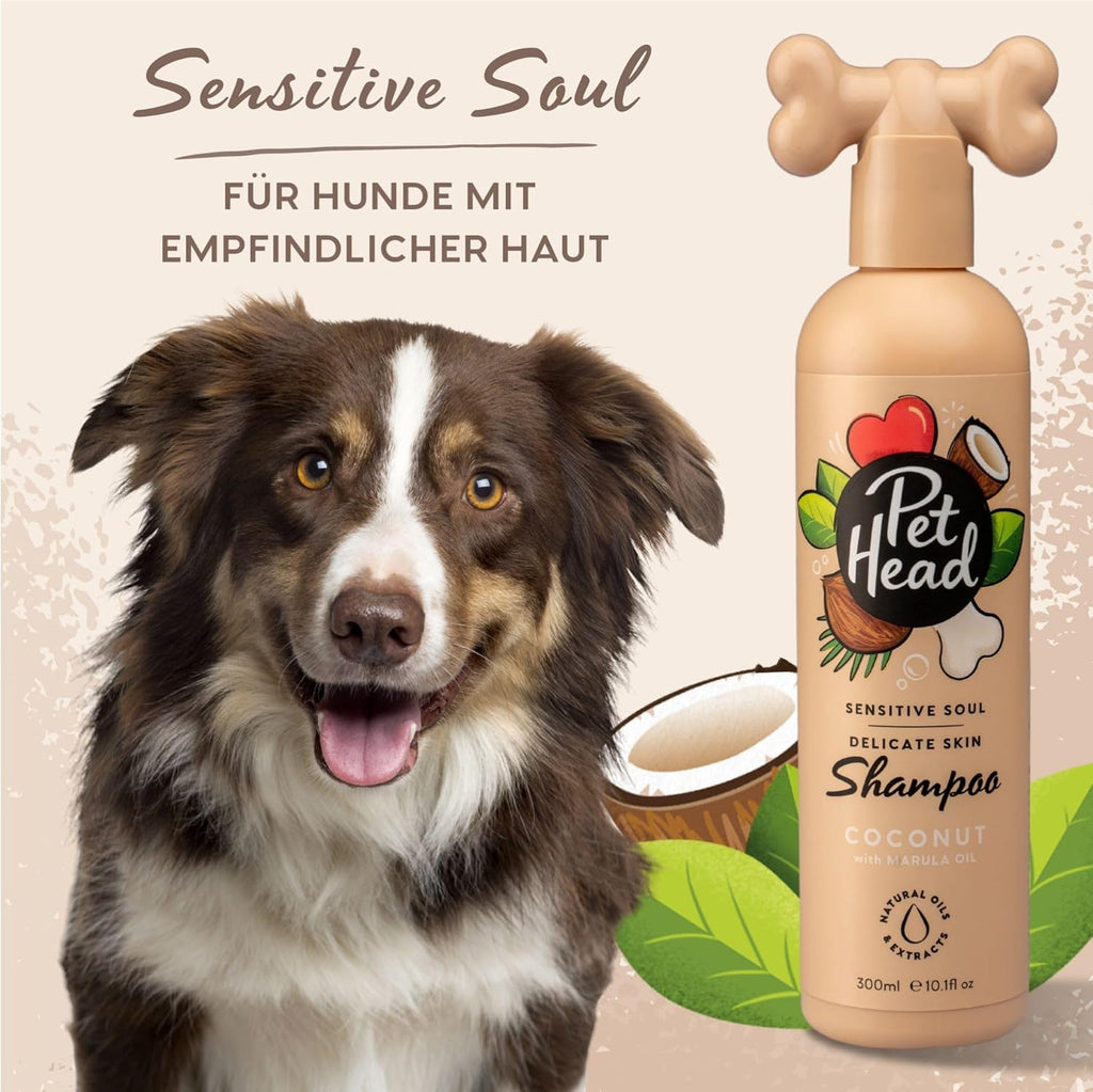 Pet Head Sensitive Soul Hundeshampoo 300ml Kokos Duft pH-neutral vegan