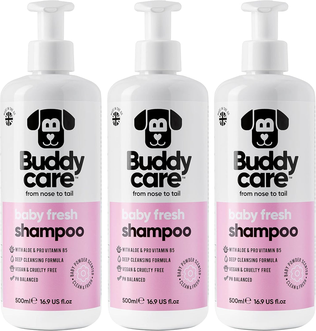 Buddycare 2in1 Hundeshampoo Conditioner fuer alle Rassen, verschiede
