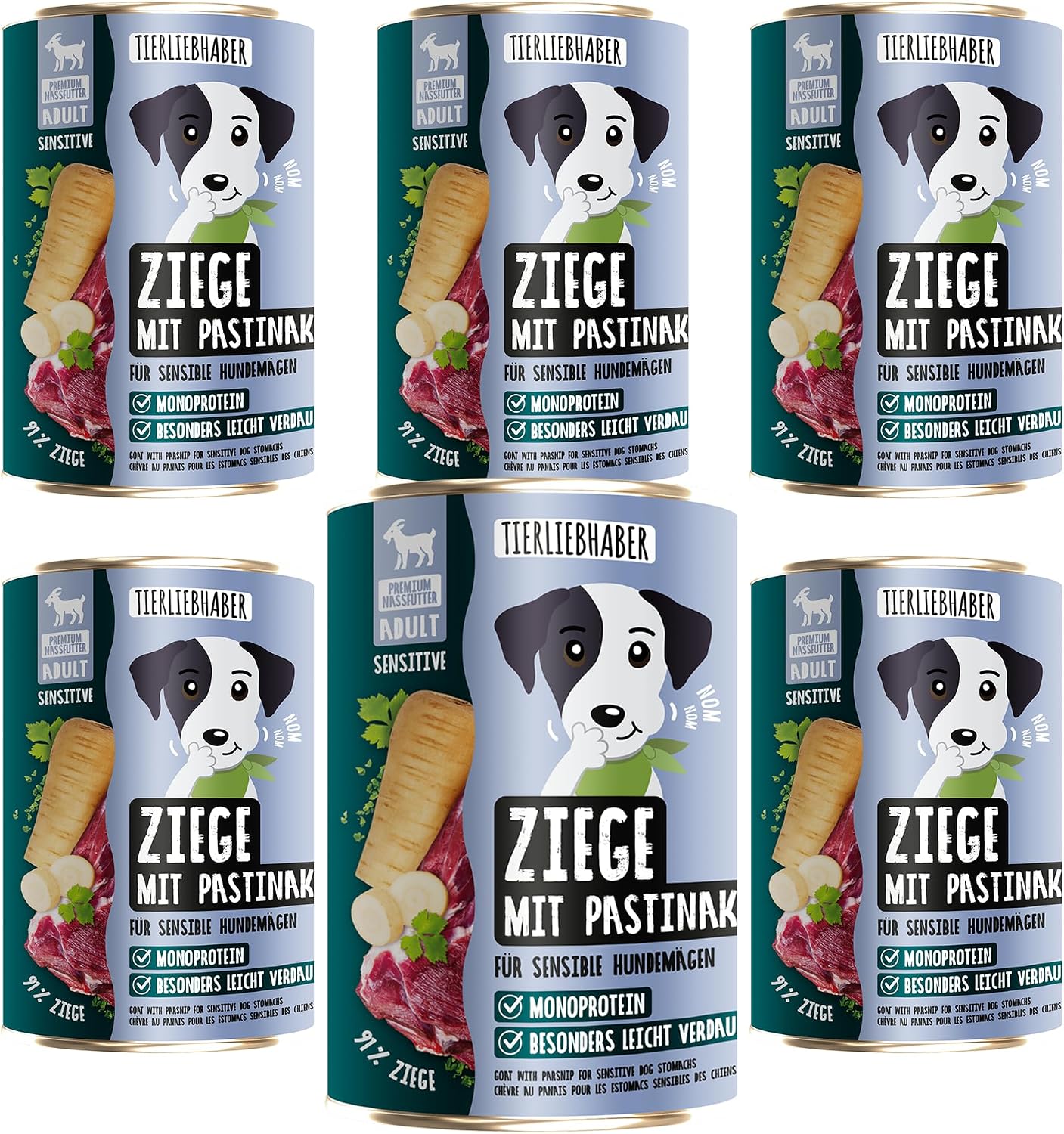 Tierliebhaber Hundefutter Nass Ziege mit Pastinake 91% Fleisch