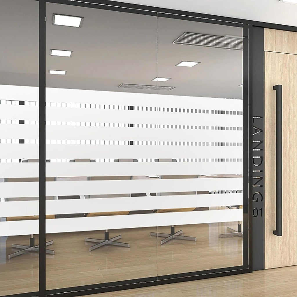 Fensterfolie Streifen 67 x 200 cm Sichtschutz 10 cm statisch Anti-UV