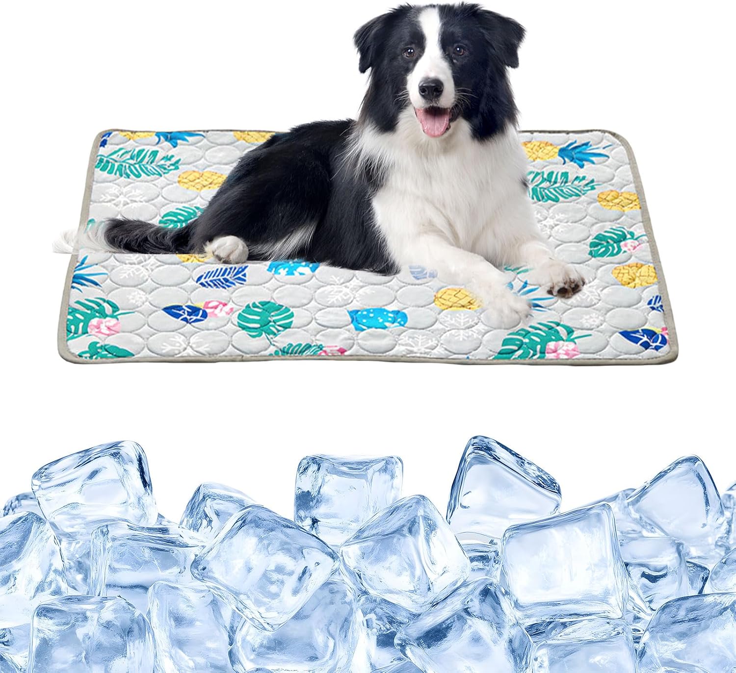Selbstkuehlende Kuehlmatte fuer Hund & Katze 100x70 cm Grau - Outdoor/Auto/Innen