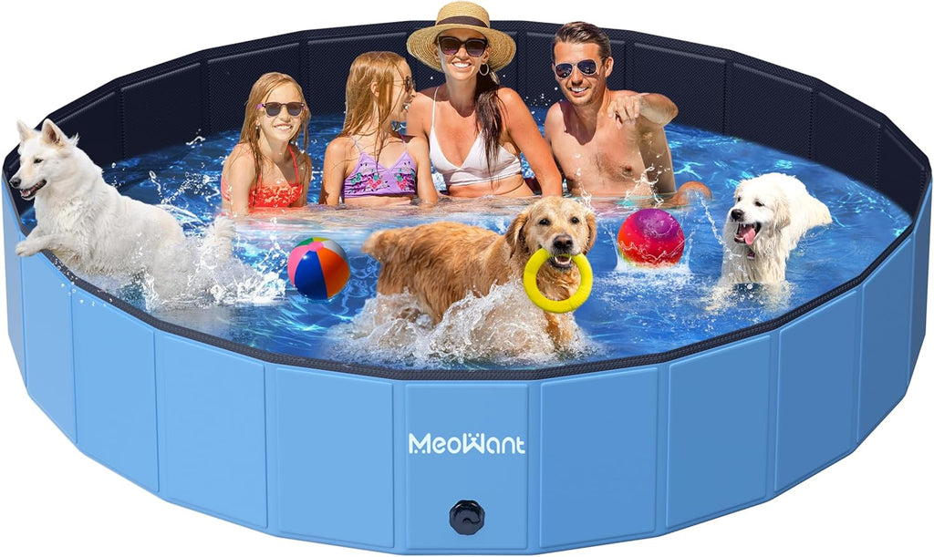 Meowant Hundepool faltbar 220x40 cm PVC extra gross rutschfest 30cm-40cm
