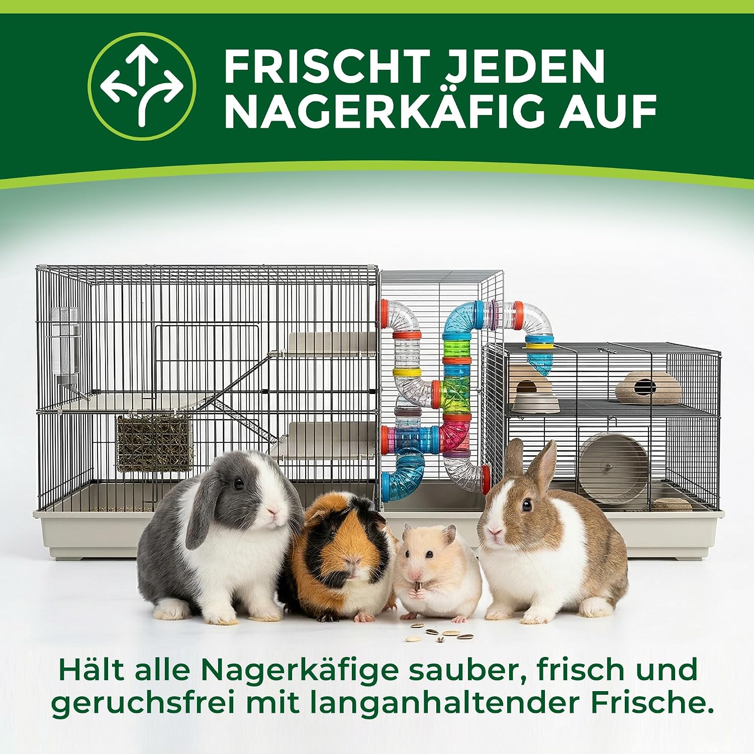 Nagerkäfig Reiniger 500 ml Geruchsentferner Spray Urin Kot Neutralisator