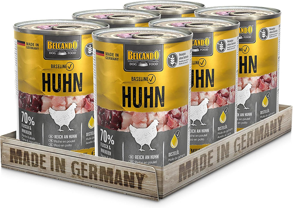 BELCANDO Baseline Nassfutter Lamm fuer ausgewachsene Hunde 6x800g versc