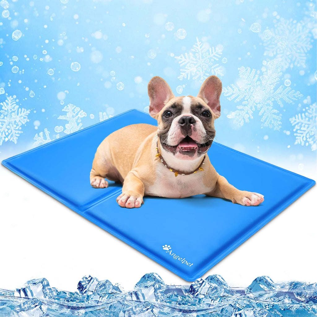 Angelpet Kuehlmatte XL 120x80 cm Grau selbstkuehlende Gelmatte fuer Hunde Katzen