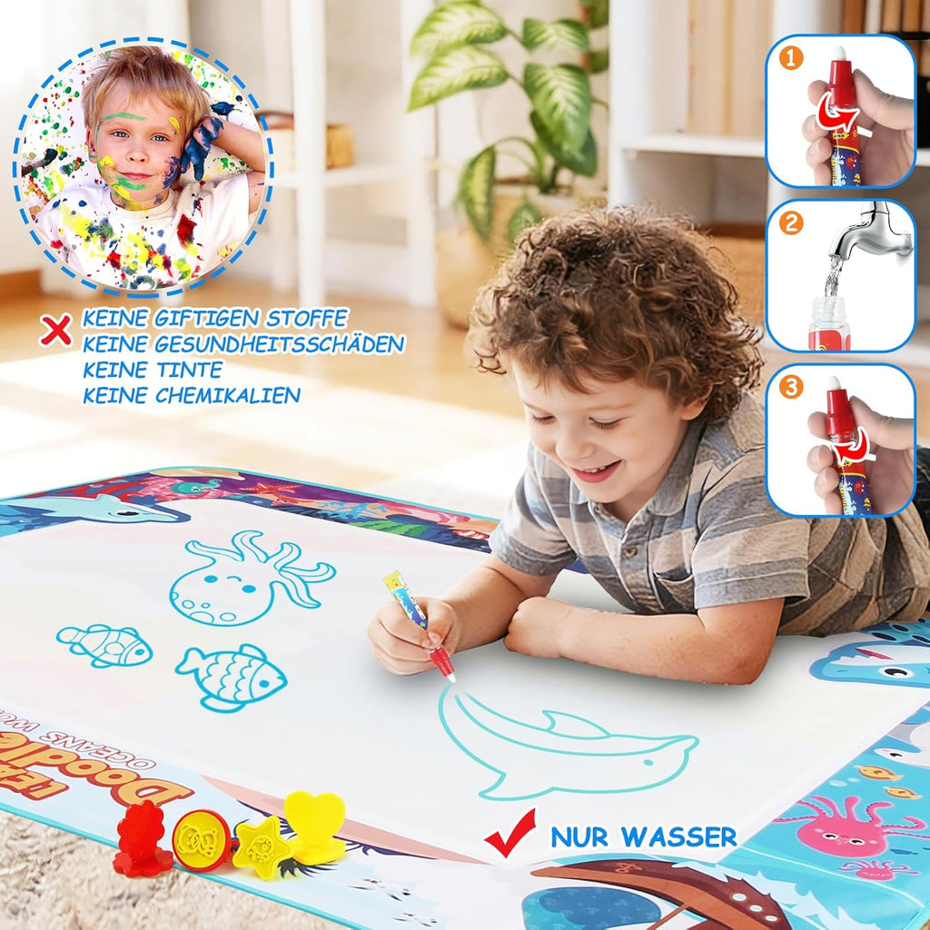 Wasser-Malmatte 100x80 cm wiederverwendbar fuer Kleinkinder ab 1 Jahr