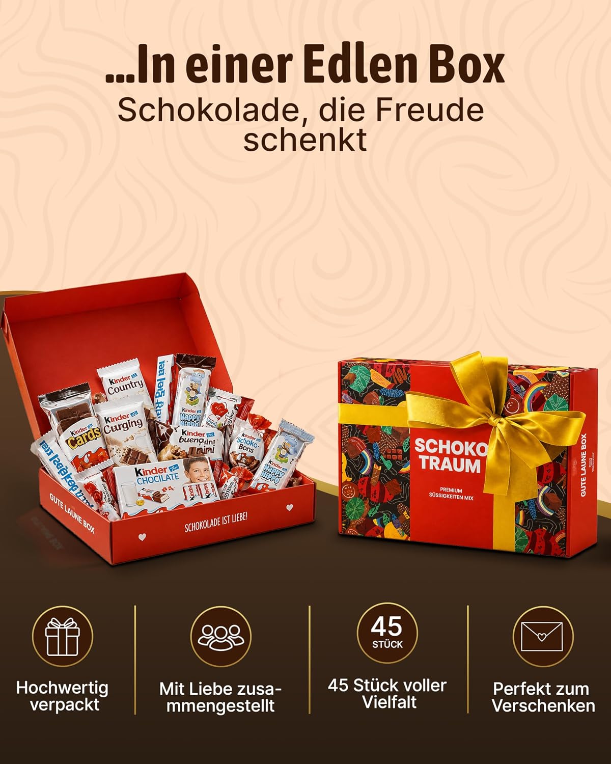 Candy Circle Schokotraum Suessigkeiten Box mit Kinder Schokolade, Bueno, Country