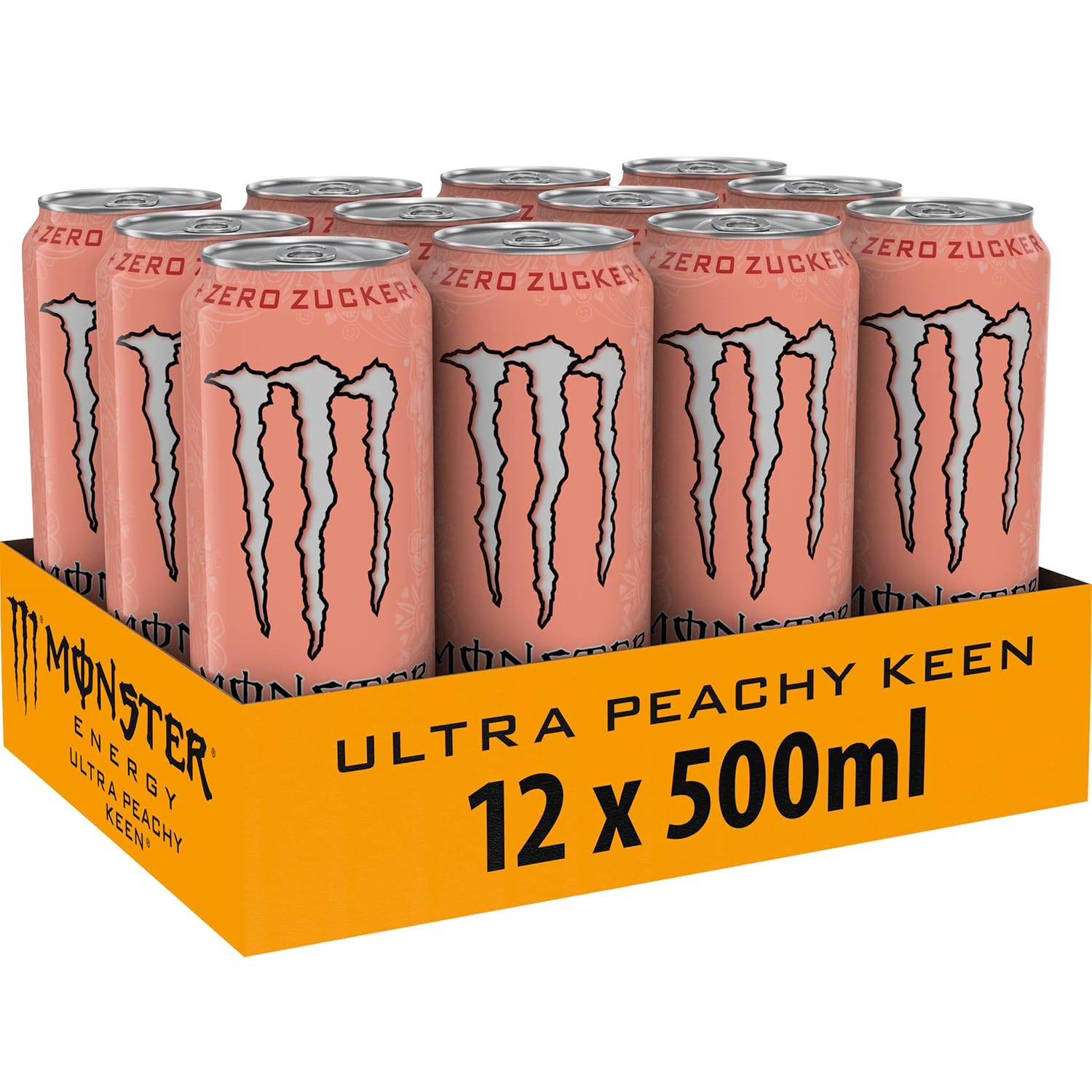 Monster Energy Ultra Peachy Keen 12 x 500 ml Pfirsich Energy Drink zuckerfrei