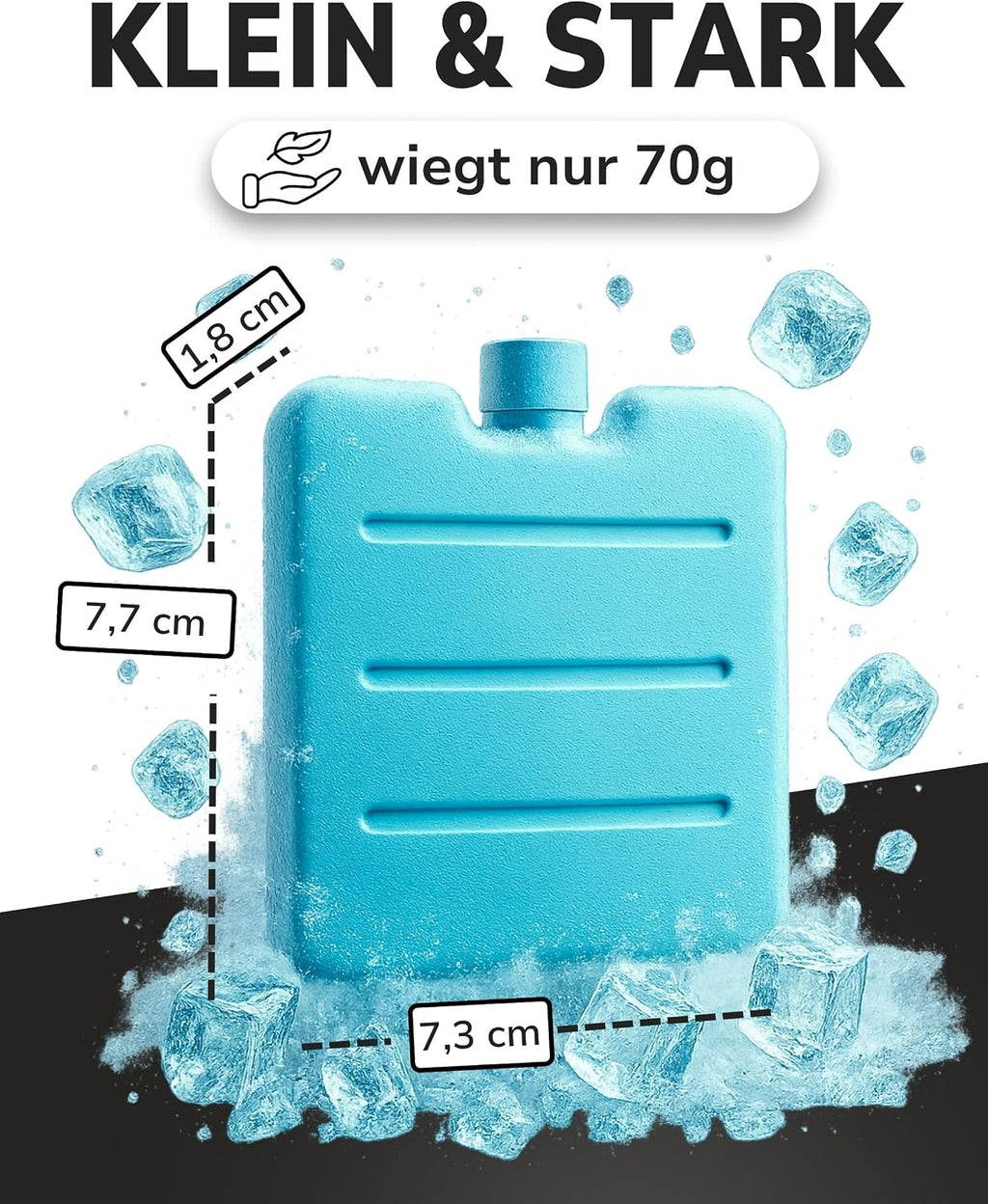 ToCi Mini Kuehlakkus fuer Kuehltasche und Brotdose platzsparend 4er Set