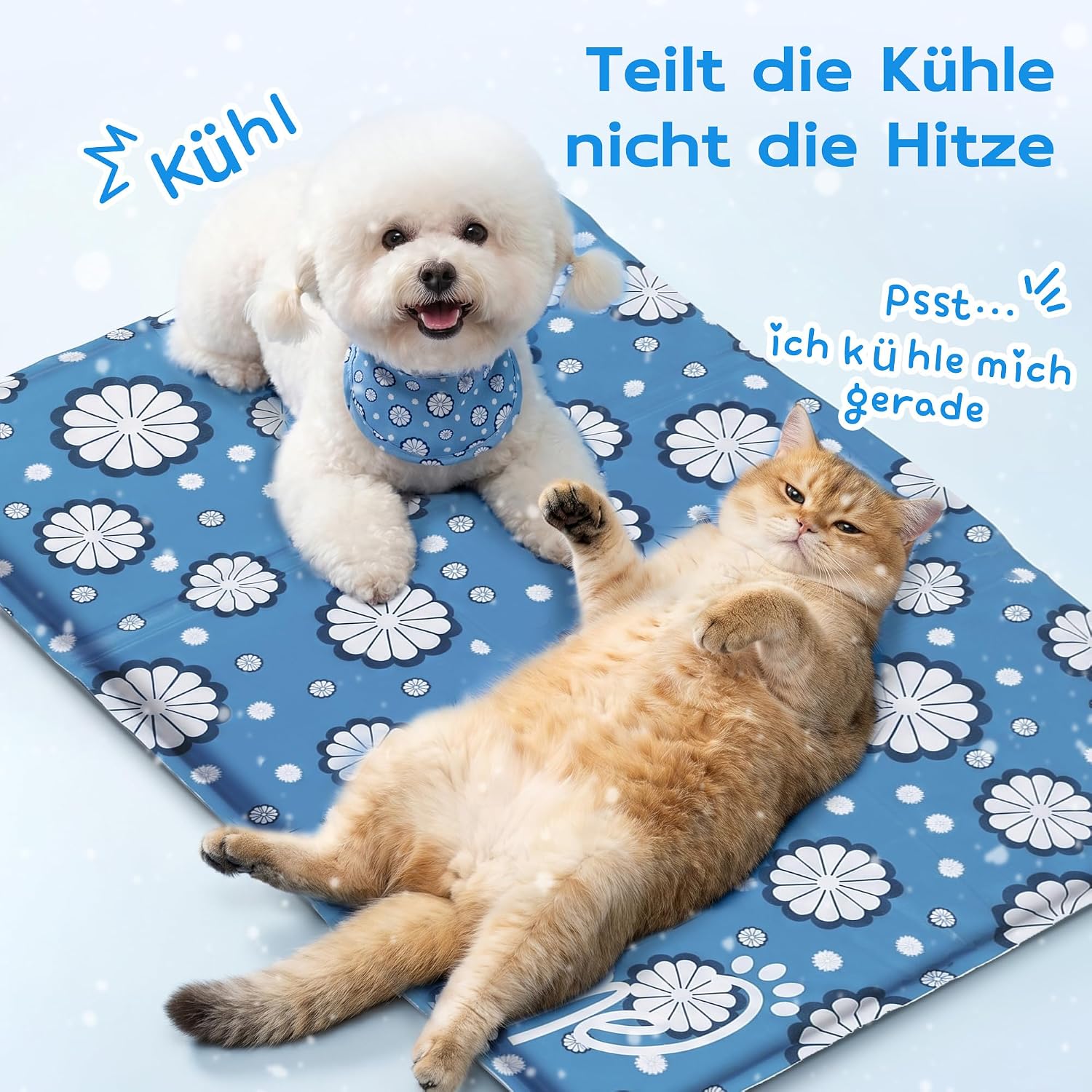 Pet Prime Kuehlmatte 50x40 cm fuer Hunde Haustierkuehlmatte Kiste Huette Bett