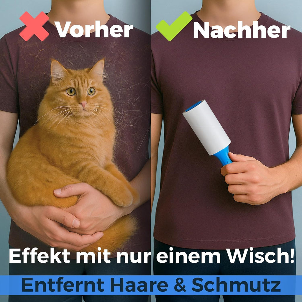 PetLovers Fusselrolle Tierhaare 420 Blatt klebend Fusselrasierer Kleidung