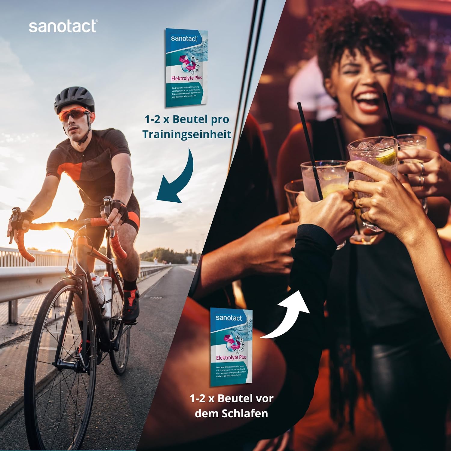 Sanotact Elektrolyte Pulver - 50 Stueck Hydration Sport Elektrolyt Tabletten