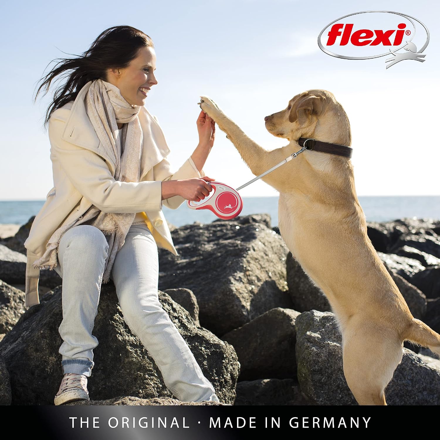 flexi Comfort S 5 m Gurt-Rollleine Schwarz fuer Hunde bis 15 kg 221 g
