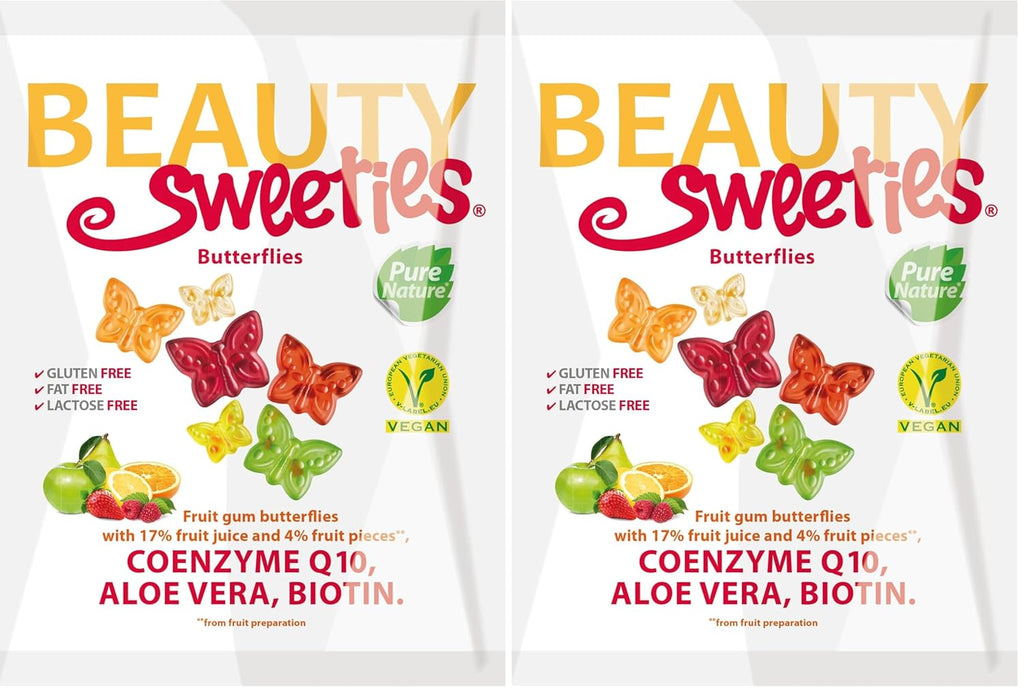 BeautySweeties Fruchtgummi Schmetterlinge vegan mit 17% Fruchtsaft
