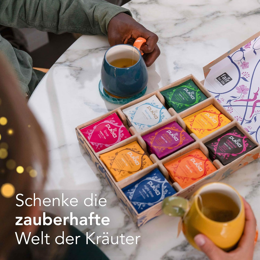 Pukka Bio Tee Geschenkset 45 Beutel 9 Sorten Kraeutertee Teemischung