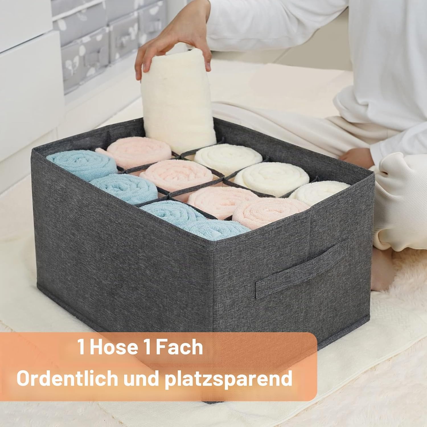Kleiderschrank Organizer 12 Zellen Schubladen Aufbewahrungsbox fuer Kleidung