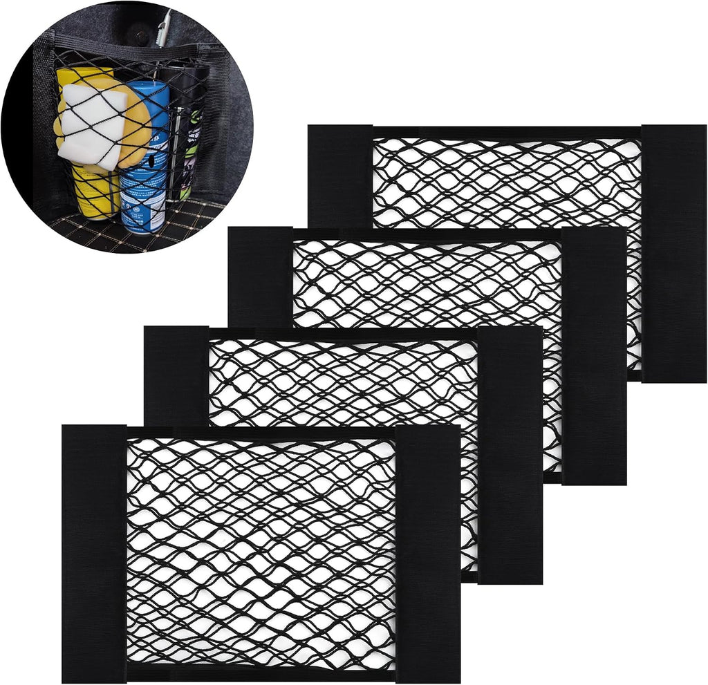 Kofferraum Organizer 4er Set - dehnbar mit Klettverschluss fuer Auto SUV Van Lkw