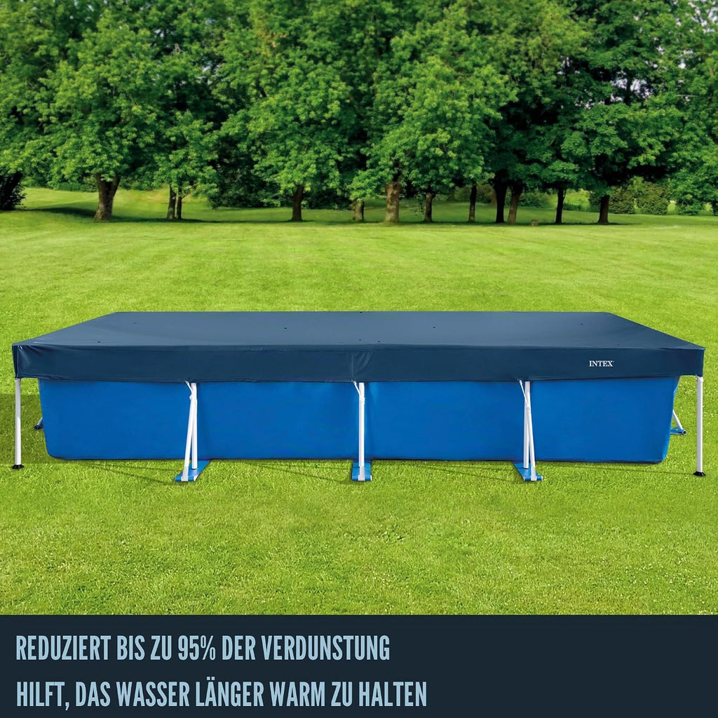 Intex Abdeckplane rechteckig 450×220 cm fuer Frame Pool Winter Sommer 28039
