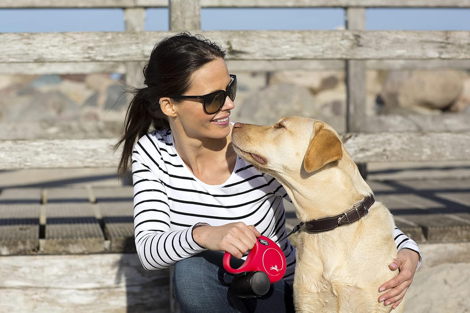 Hunde Rollleine ausziehbar mit Gurtband fuer kleine und mittlere Hunde