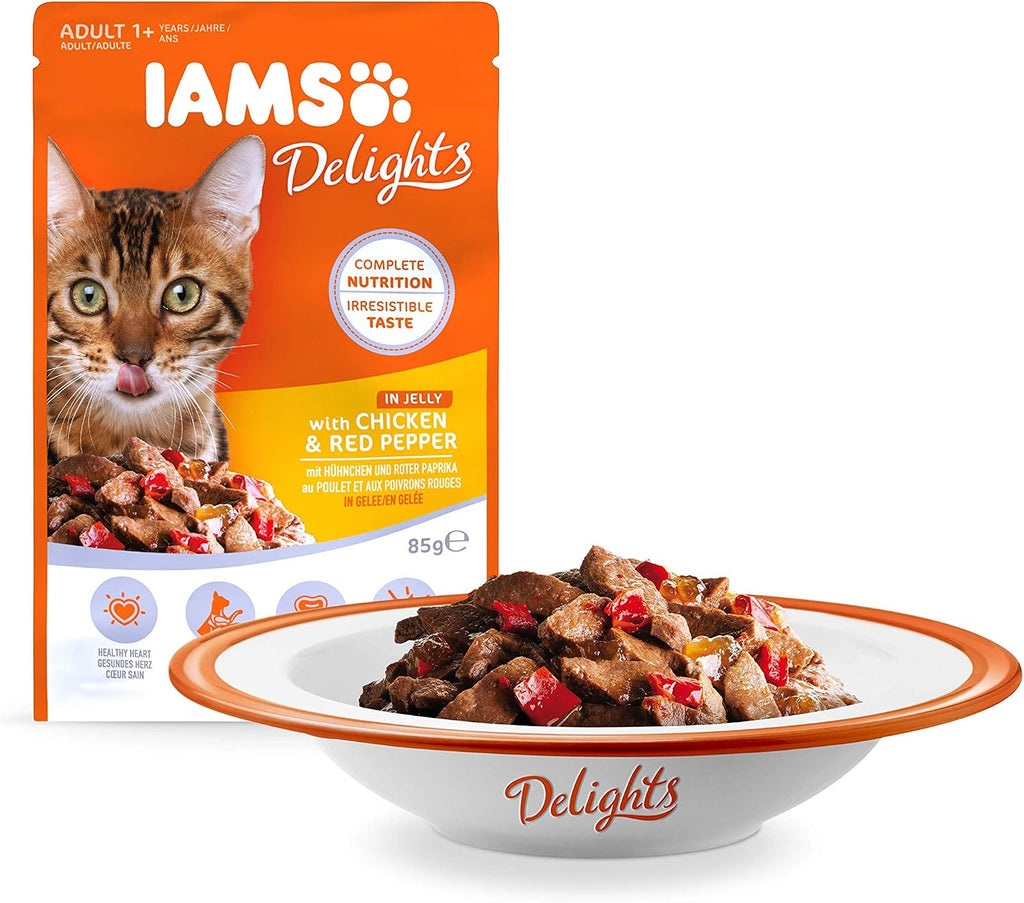 IAMS Delights Land Collection Katzenfutter Nass 12x85g Verschiedene Fleis