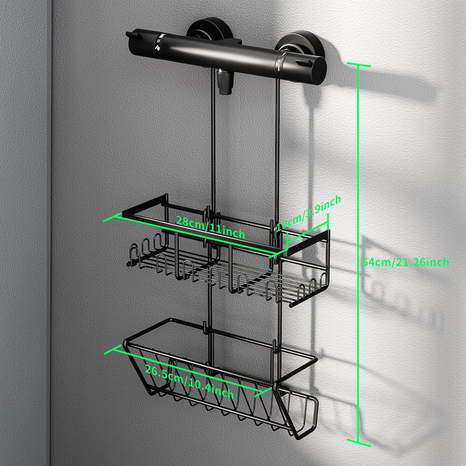 Haengende Duschablage ohne Bohren Silber Duschregal Ablage Bad