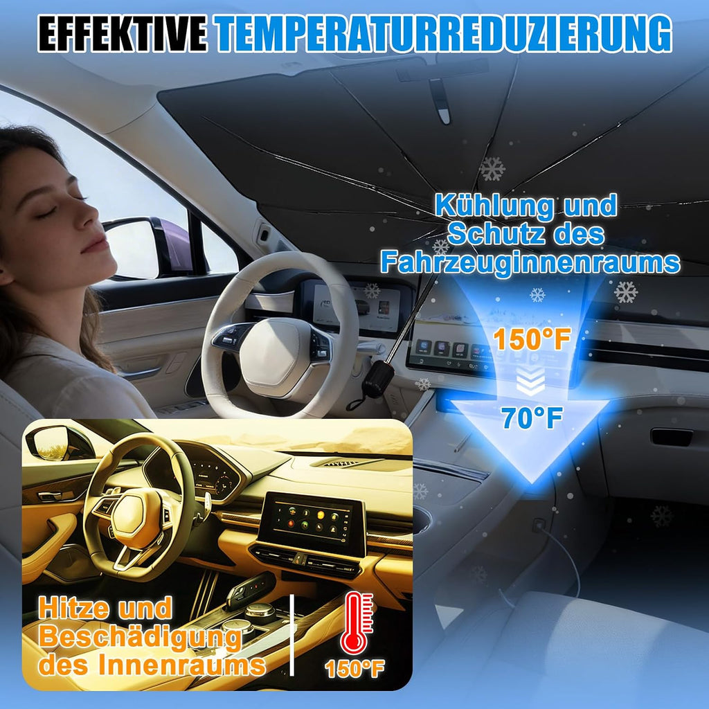 Reflektierender faltbarer Sonnenschutz Auto Windschutzscheibe UV-Schutz 2026