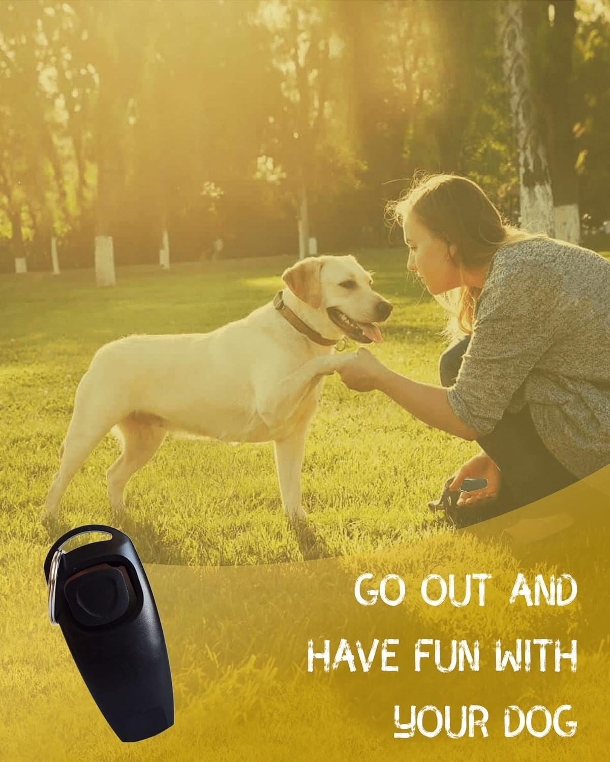 Ruetter Hundepfeife Hochfrequenz mit Clicker Set fuer Hundetraining