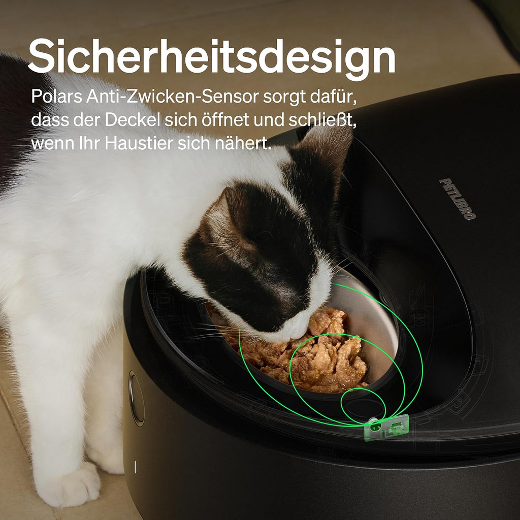 PETLIBRO Nassfutterautomat fuer Katzen mit Edelstahlnapf Kuehlung und WLAN App