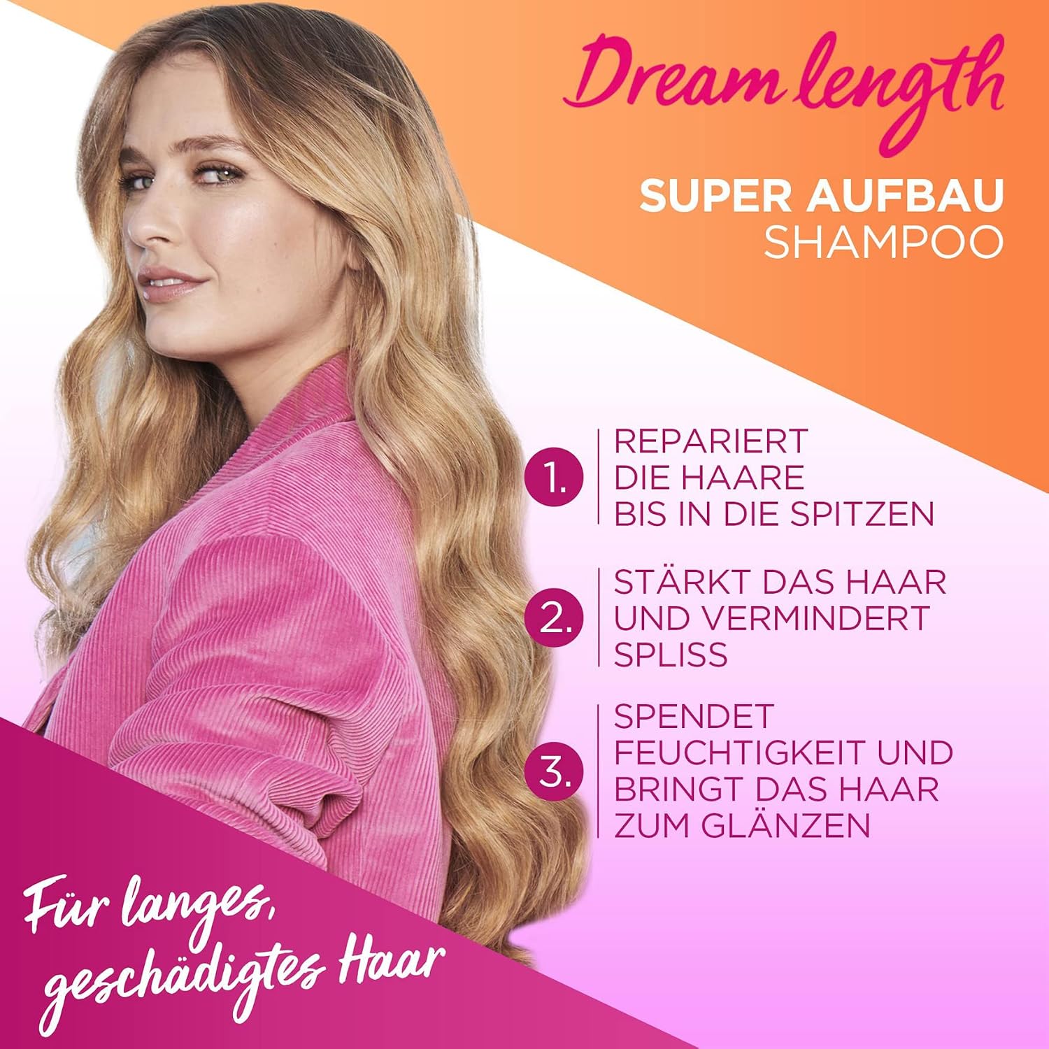 L’Oréal Paris Elvital Shampoo XXXL gegen Spliss fuer langes Haar