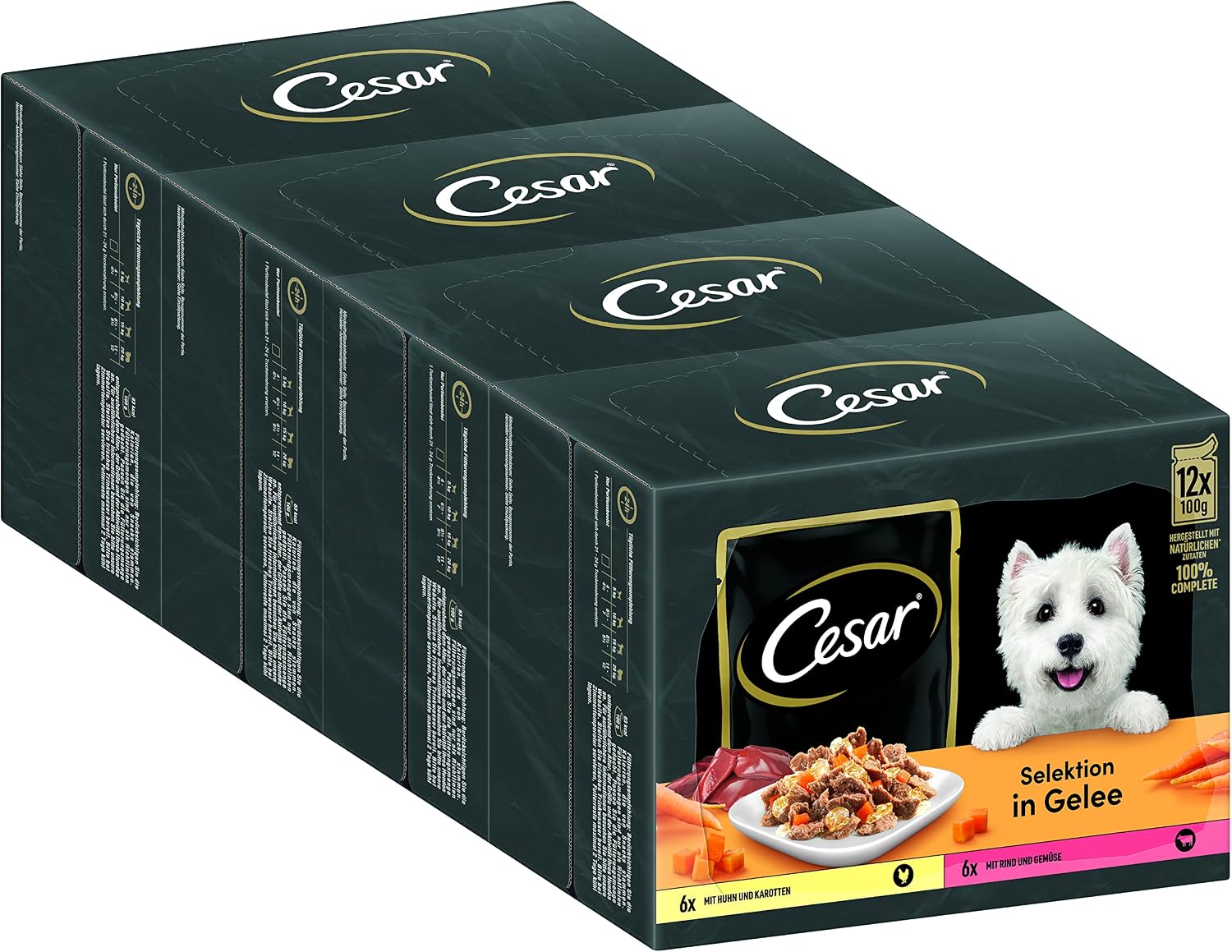 Cesar Hunde Nassfutter 40 x 100 g Selektion in Sauce - verschiedene Sorten