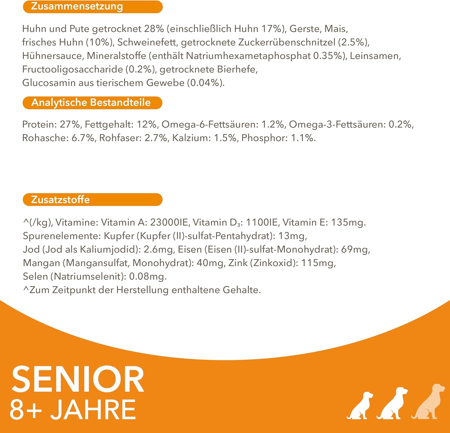 IAMS Senior Trockenfutter Huhn fuer Hunde ab 8 Jahre, kleine/medium