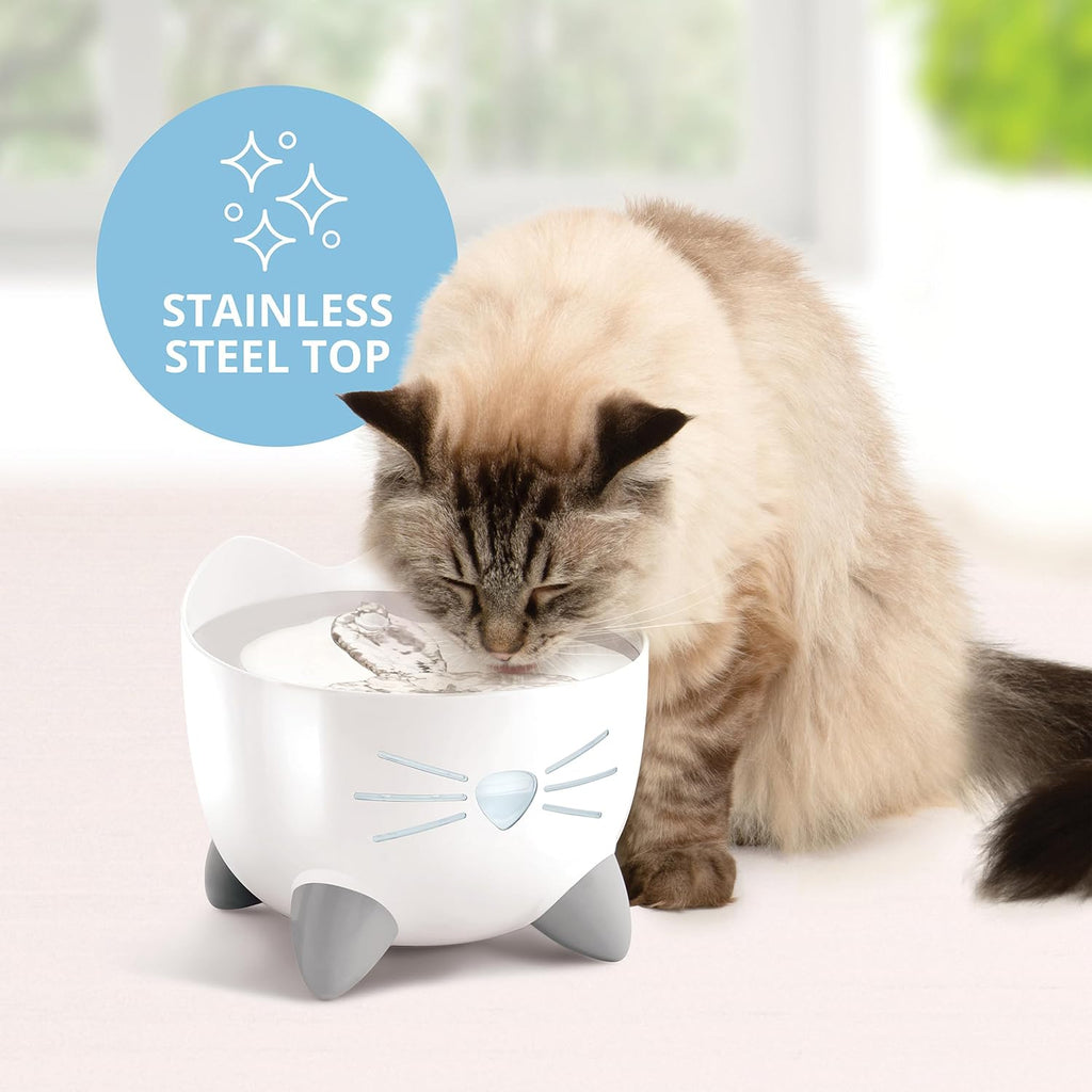 Catit Pixi Trinkbrunnen fuer Katze 1 Stueck Weiss Trinkbrunnen 1er Pack