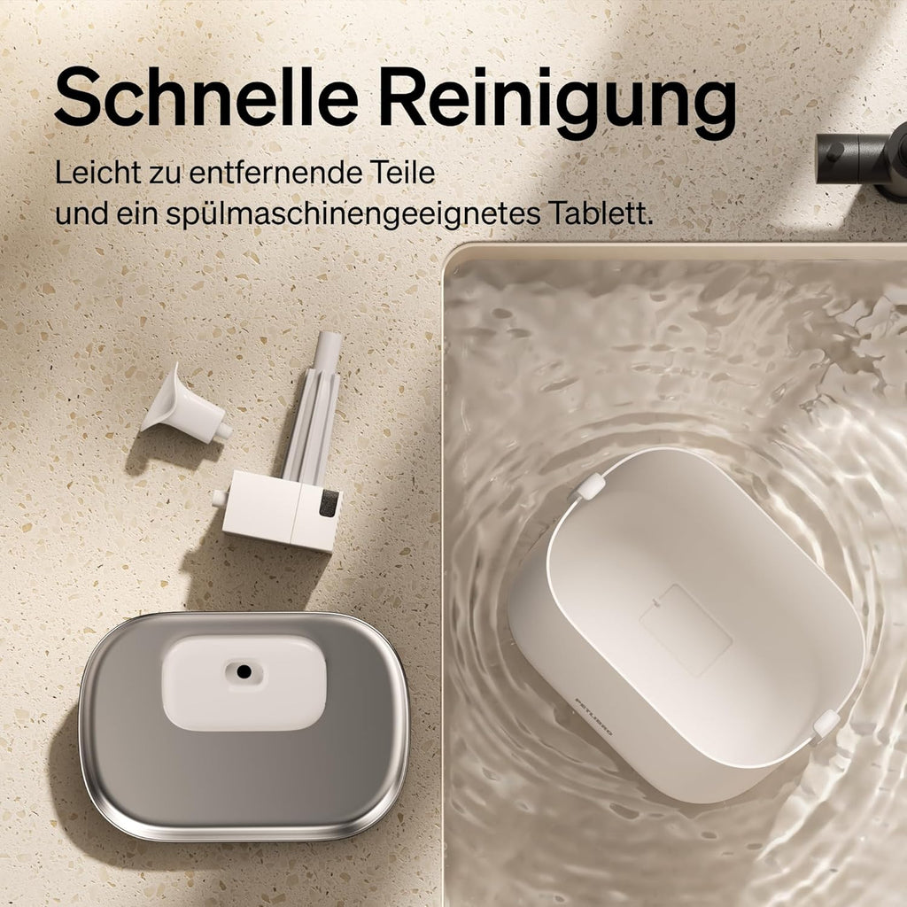 PETLIBRO Kabelloser Katzenbrunnen mit Akku 5000mAh, bewegungsmelder, leise 23dB