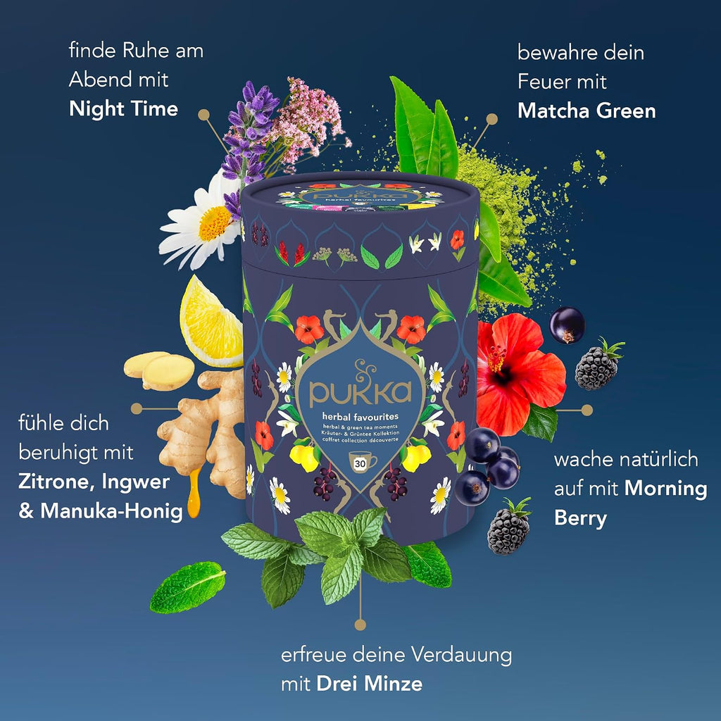 Pukka Bio Tee Geschenkset Seelenzauber 30 Beutel 5 Sorten