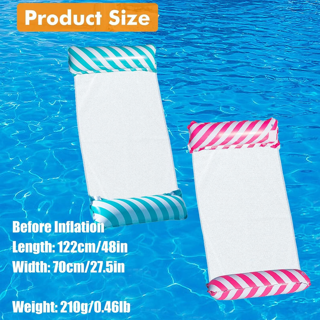 Wasserhaengematte PVC 4-in-1 mit Netz, Tragkraft, inkl. Handpumpe
