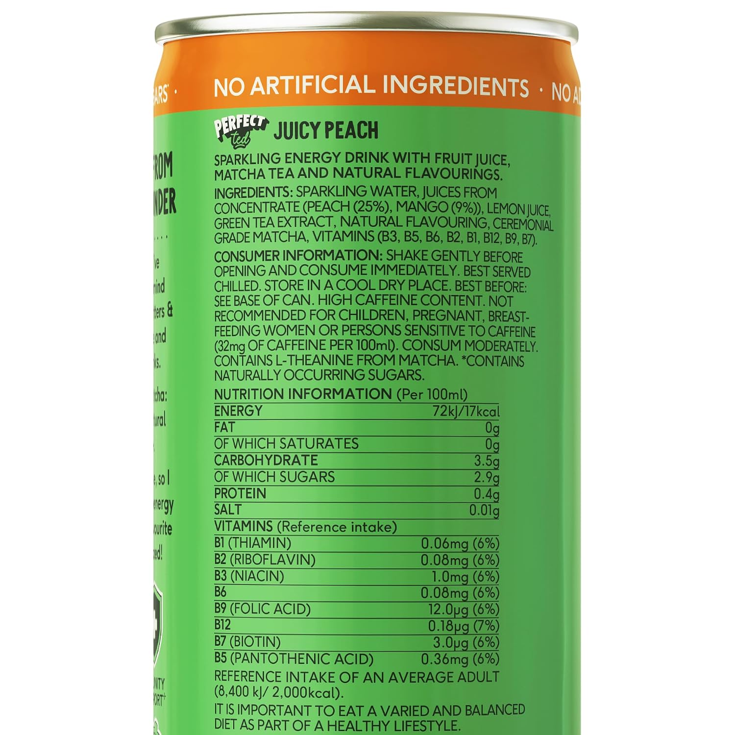 PerfectTed Energy Drink Apfel Himbeere 12 x verschiedene Sorten