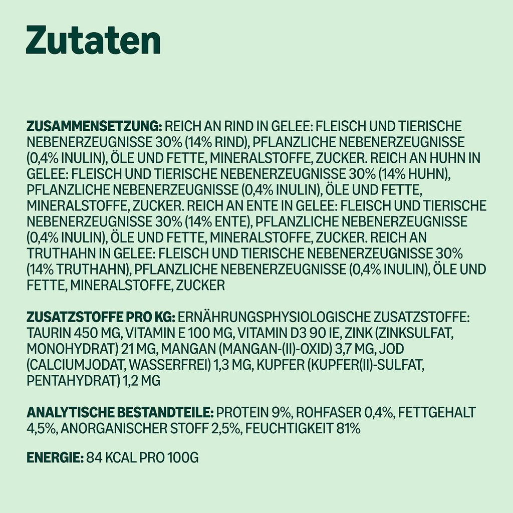 by Amazon Katzenfutter nass getreidefrei fuer ausgewachsene Katzen Fleischauswahl