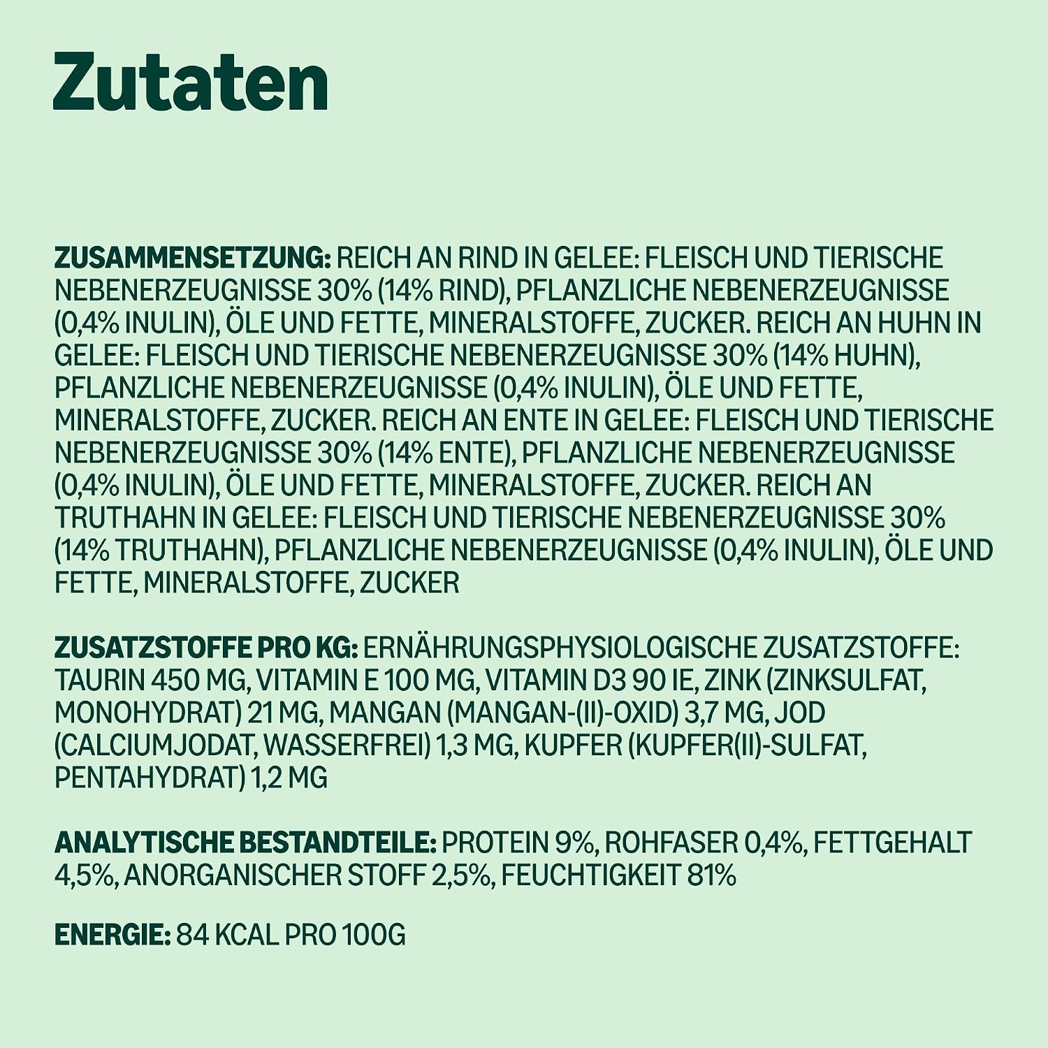 by Amazon Katzenfutter nass getreidefrei fuer ausgewachsene Katzen Fleischauswahl