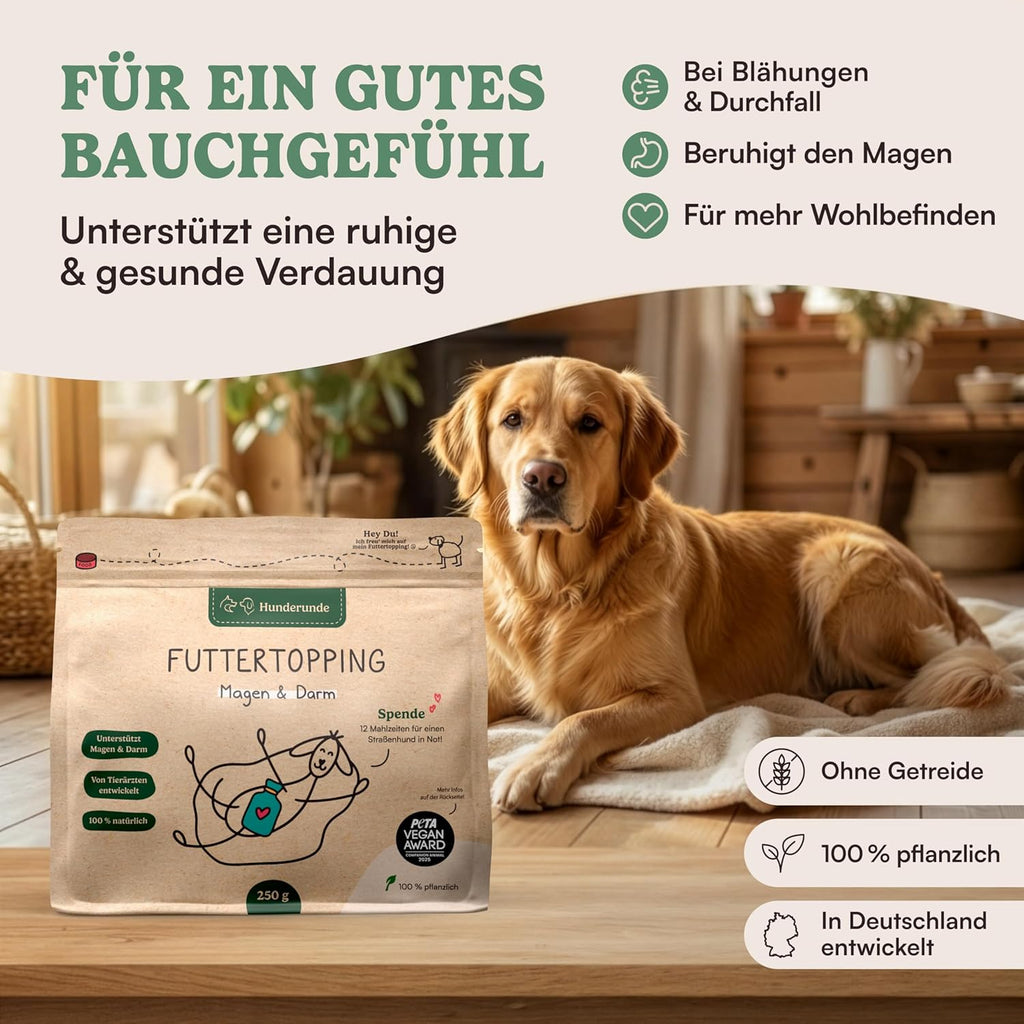 Futtertopping Magen und Darm 250g mit Praebiotika fuer Hunde verschiedene Sorten