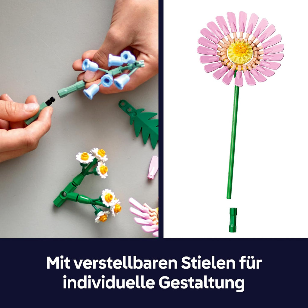 LEGO 10342 Botanicals Blumenstrauss rosa Kunstblumen Set