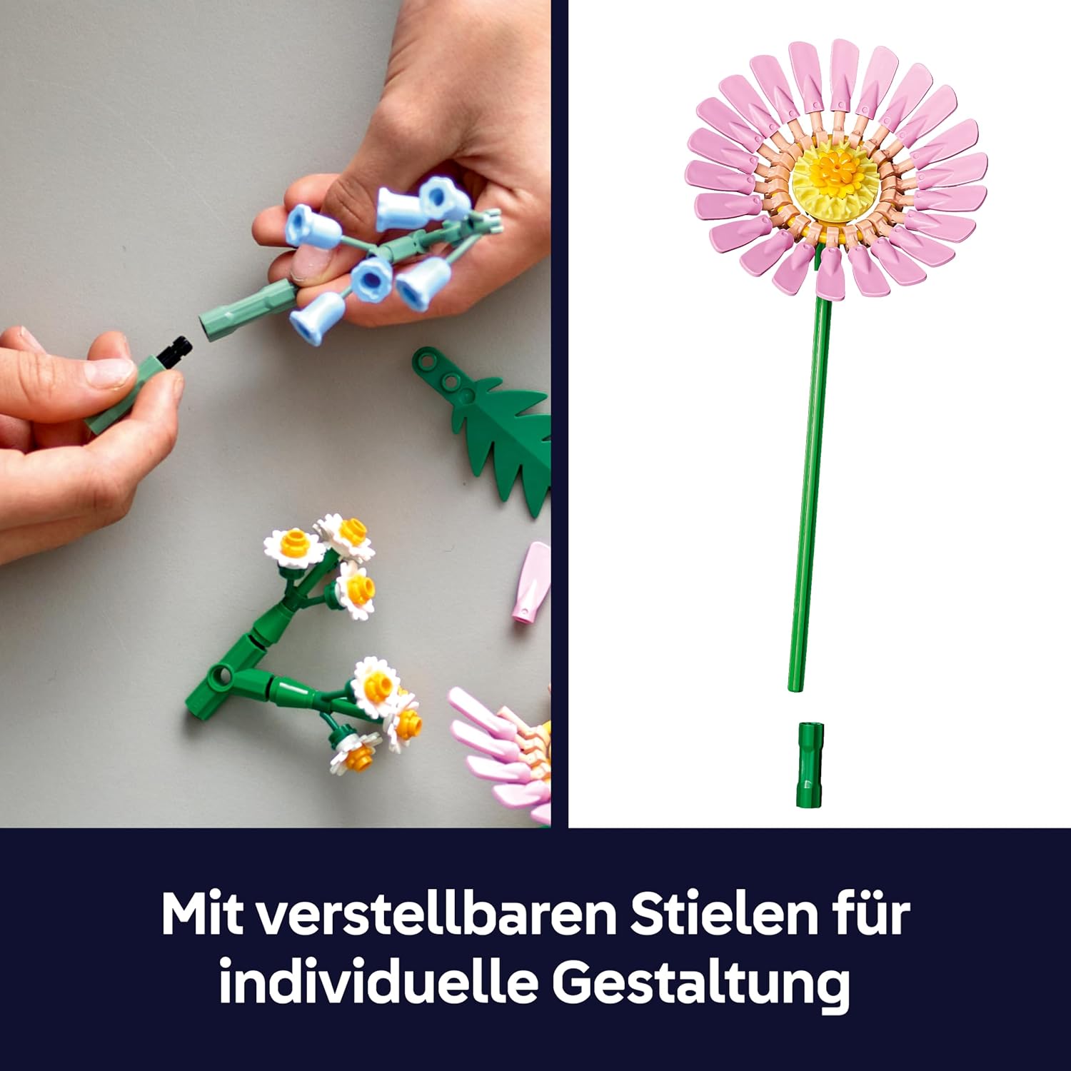 LEGO 10342 Botanicals Blumenstrauss rosa Kunstblumen Set