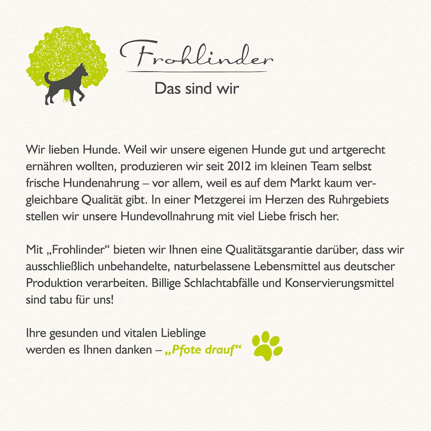 Frohlinder Hundewurst Klassik Vollnahrung fuer Hunde Welpen