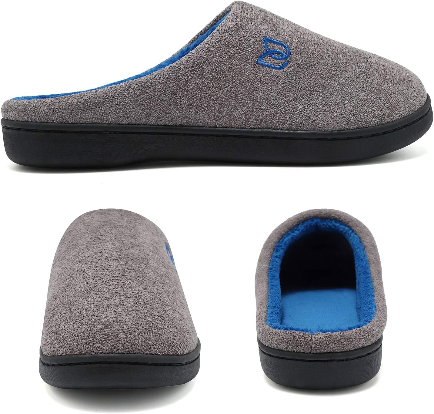 Watelves Hausschuhe mit Memory-Schaum Damen Herren Baumwolle warm