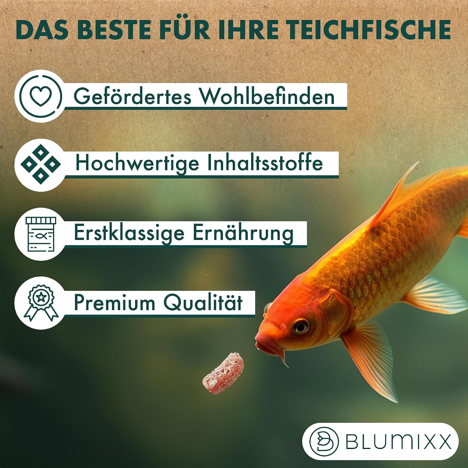 Teichfutter Sticks Mix Tricolore - Koifutter Goldfischfutter mit Vitaminen
