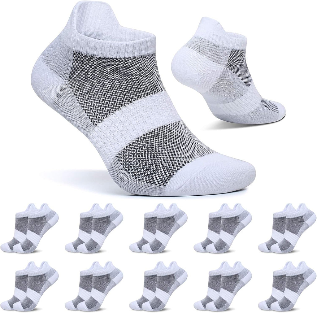 FALARY 10 Paar Sneaker Socken Baumwolle Herren Damen Kurz Sportsocken