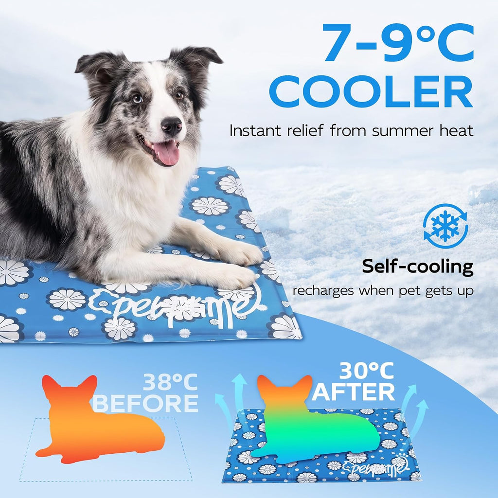 Pet Prime Kuehlmatte 50x40 cm fuer Hunde Haustierkuehlmatte Kiste Huette Bett