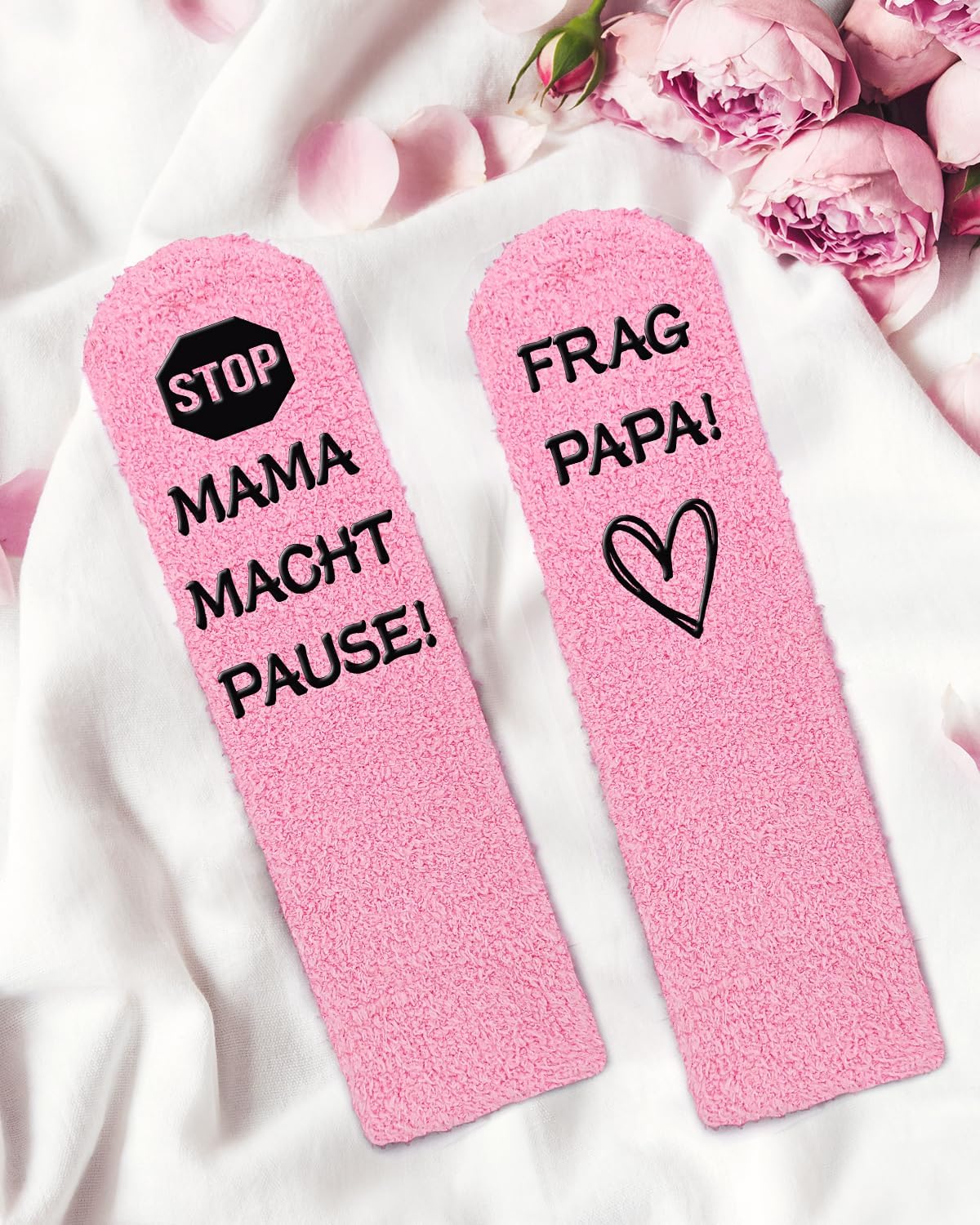 Socken Damen 38-41 rutschfest Baumwolle lustige Motive Geschenk fuer Mama