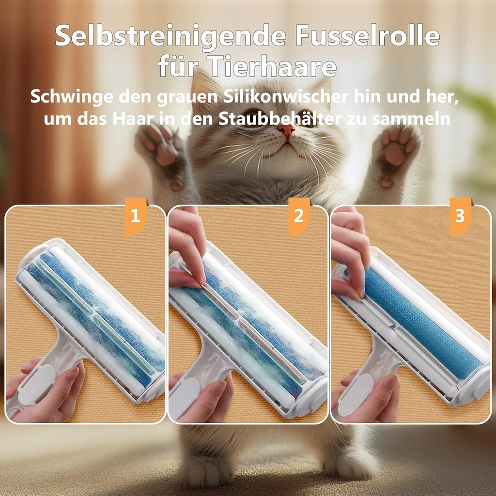 Haushalt Fusselrolle Tierhaarentferner wiederverwendbar Fusselbürste Weiss 1 Stü