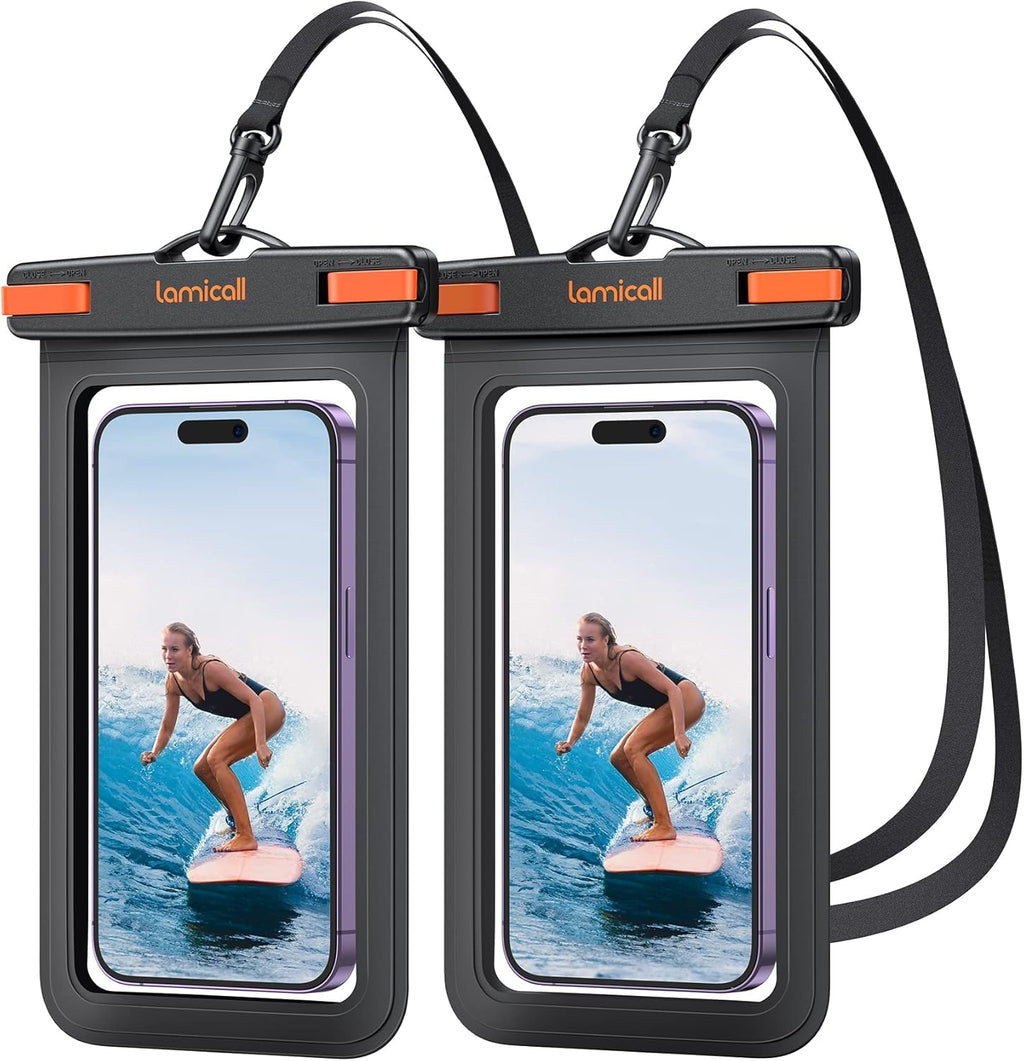 Lamicall wasserdichte Handytasche IPX8 2er Set bis 7 Zoll 7zoll-8zoll